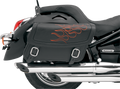 SADDLEMEN HIGHWAYMAN TATTOO SADDLEBAGS SADDLEBAG,FLAME ORG LG