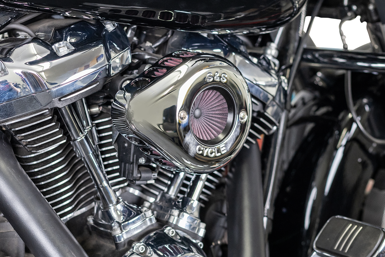 Filtro Aire Para Harley-Davidson M8 S&S Air Stinger Air Cleaner Kit Chrome