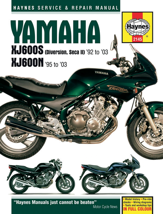 HAYNES MOTORCYCLE REPAIR MANUALS MANUAL YAM XJ600S