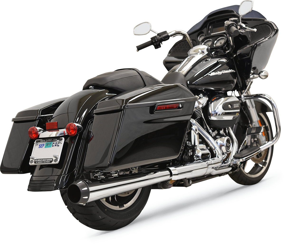 BASSANI XHAUST CROSSOVER ELIMINATORS WITH 4" DNT®​ SLIP-ON MUFFLER FOR HARLEY-DAVIDSON 2017 - 2019 Chrome Cross-Over Eliminator DNT Slip-On Muffler