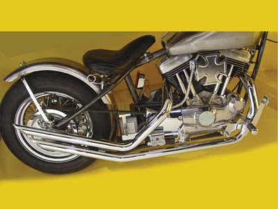 Paughco 719B2S Exhaust Upswept Drag Pipe Set Slash Cut For Harley-Davidson Sportster