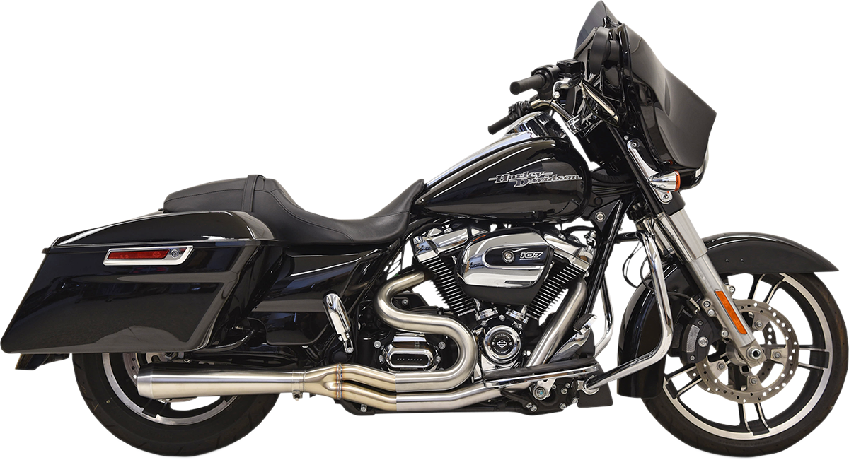 BASSANI XHAUST SHORT ROAD RAGE III STAINLESS 2-INTO-1 SYSTEMS FOR HARLEY-DAVIDSON 2017 - 2019 Brushed Road Rage III 2-Into-1 Exhaust System