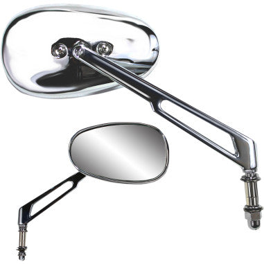 BILLET CHROME MIRRORS FOR HARLEY-DAVIDSON
