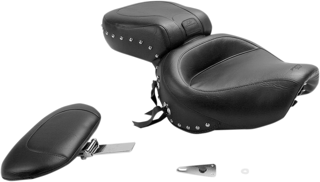 MUSTANG WIDE TOURING SEATS WITH DRIVER BACKREST SEAT WIDE STUD W/DBR VT11