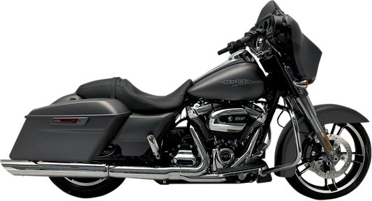 KERKER 4" SLASH-CUT SLIP-ON MUFFLERS FOR HARLEY-DAVIDSON 2017 - 2020 Chrome Slash-Cut Slip-On Mufflers