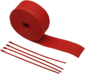 CYCLE PERFORMANCE PROD. EXHAUST PIPE WRAP WRAP EXH KIT 2X25 RED/RED