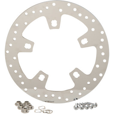 POLISHED STAINLESS STEEL DRILLED BRAKE ROTORS FOR HARLEY-DAVIDSON