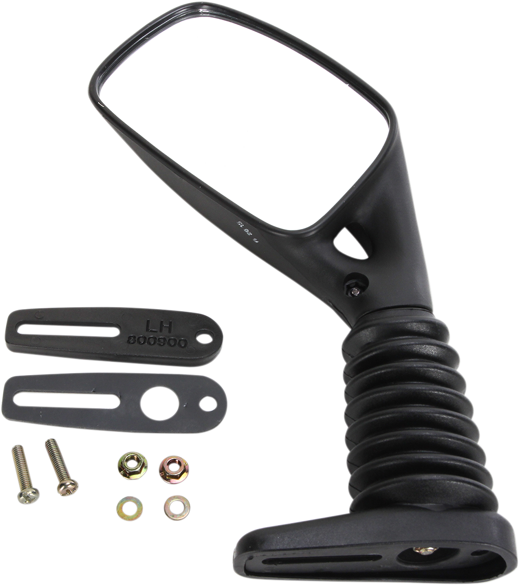 PARTS UNLIMITED ZX FAIRING MOUNT MIRRORS MIRROR PU ZX BLACK LH