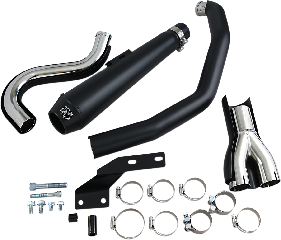 COBRA EL DIABLO 2-INTO-1 EXHAUST FOR HARLEY-DAVIDSON 2005 EXHAUST ED BK ST 86-06