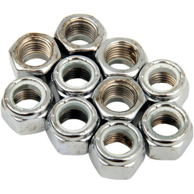 CHROME NYLON INSERT NUT ASSORTMENT FOR HARLEY-DAVIDSON