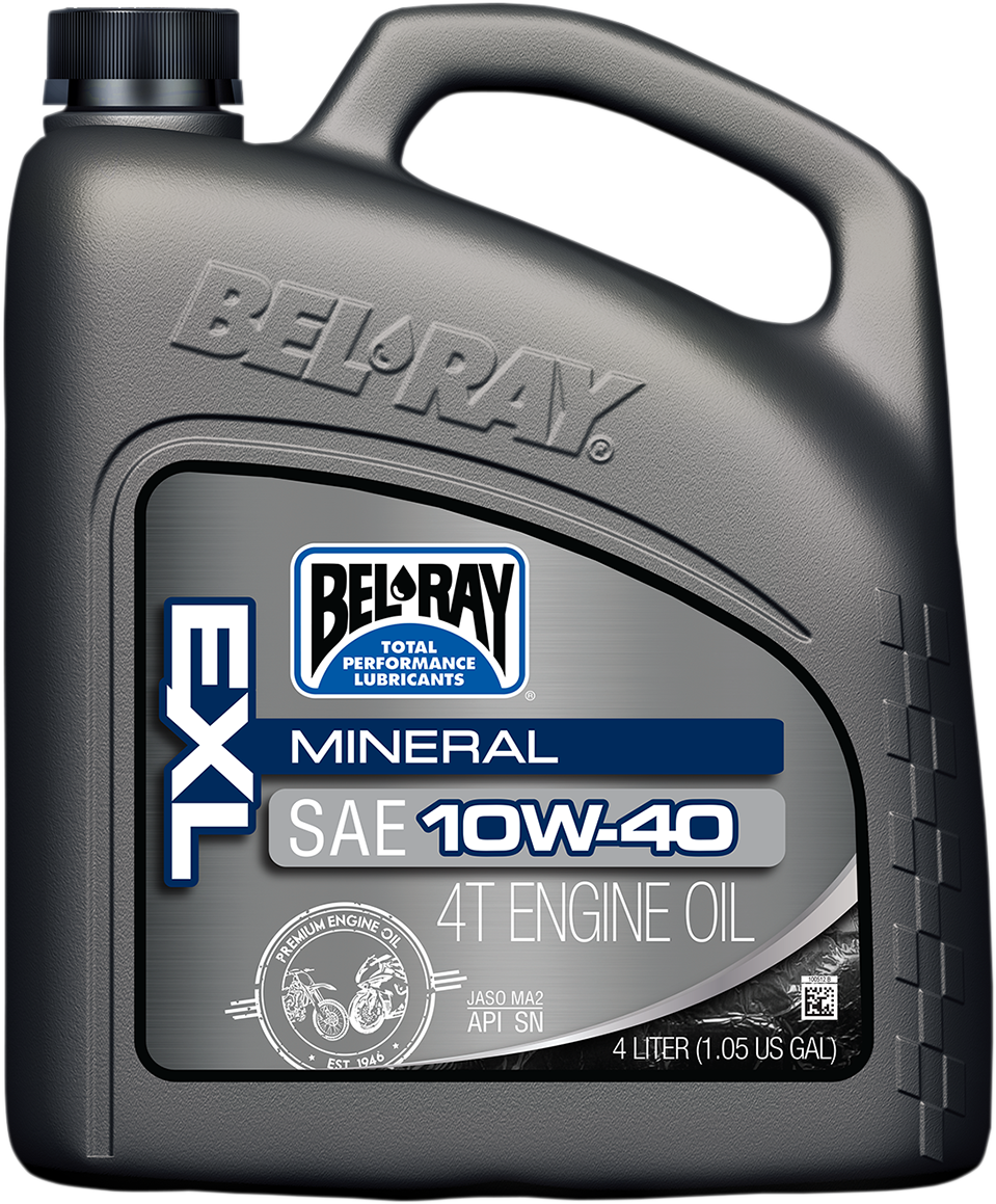 Aceite Motor 10W40 Bel-Ray EXL Mineral 4T Engine Oil 4L 99090-B4LW