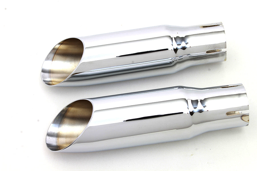 Puntas Colas Escape Chrome Mini Exhaust Tip Slip-On Set For Harley-Davidson
