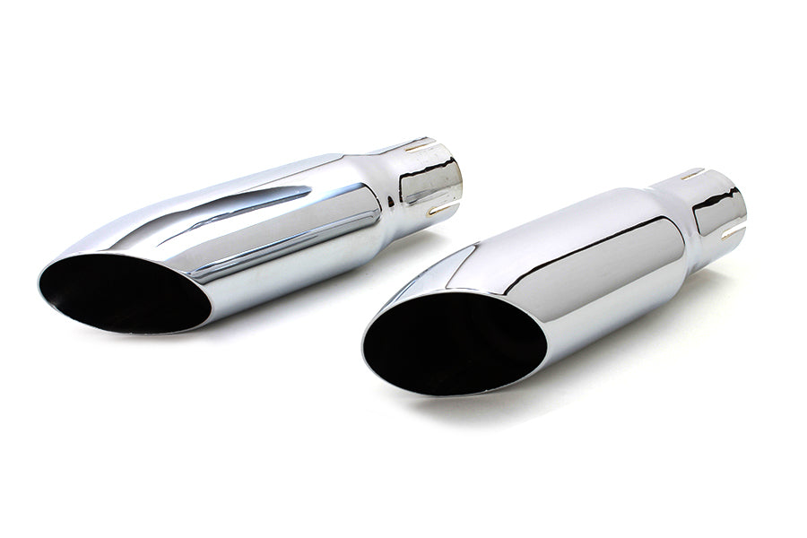 Puntas Colas Escape Chrome Mini Exhaust Tip Slip-On Set For Harley-Davidson