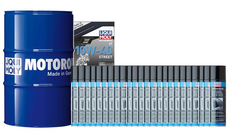 Pack bidón de aceite 205L LIQUI MOLY - 10W40 HC sintético + 24 tratamientos de silicona 300ml LIQUI MOLY 
