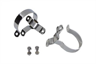 74689A Muffler Body Clamp Set Chrome For Harley-Davidson Touring