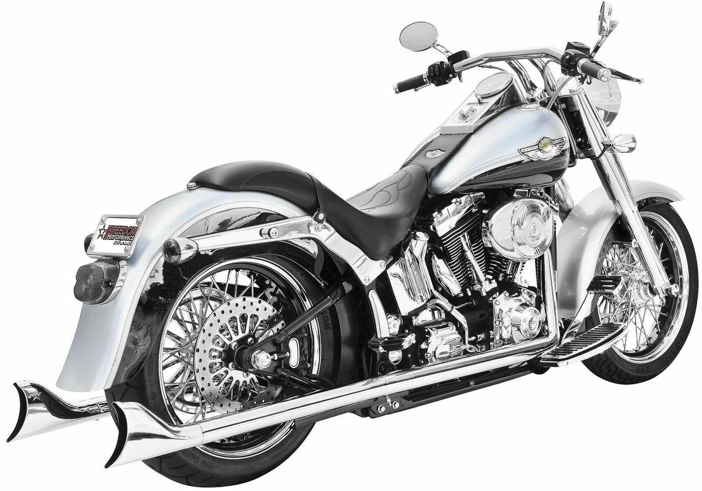 Freedom Performance HD00323 Sharktail True Dual Exhaust For Harley-Davidson Softail