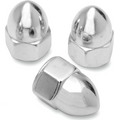 3 Tuerca Ciega Bellota Pulgadas 3/8-24 Cromada Para Harley-Davidson