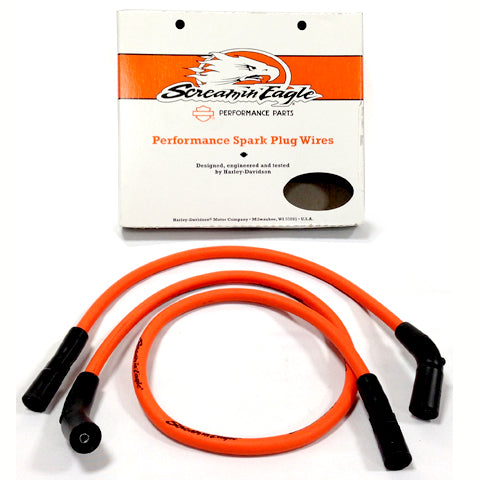 32325-08A Screamin' Eagle 10mm Phat Spark Plug Wires Orange For Harley-Davidson Touring