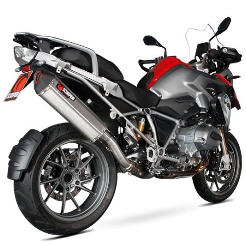 Exhaust For BMW R1200GS Scorpion Serket Parallel Satin Titanium Exhaust
