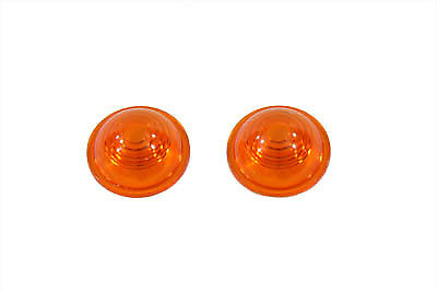 Pair Of Mini Bullet Marker Lamp Amber Lens For Harley-Davidson