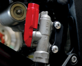 POWERSTANDS RACING INTEGRATED REAR BRAKE RESERVOIR REAR BRAKE RESERVOIR RED