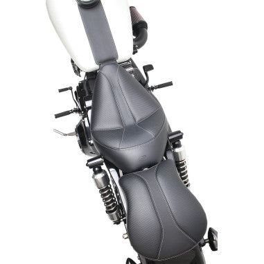 DOMINATOR SOLO SEATS AND PILLION PAD WITH BACKREST OPTION FOR HARLEY-DAVIDSON