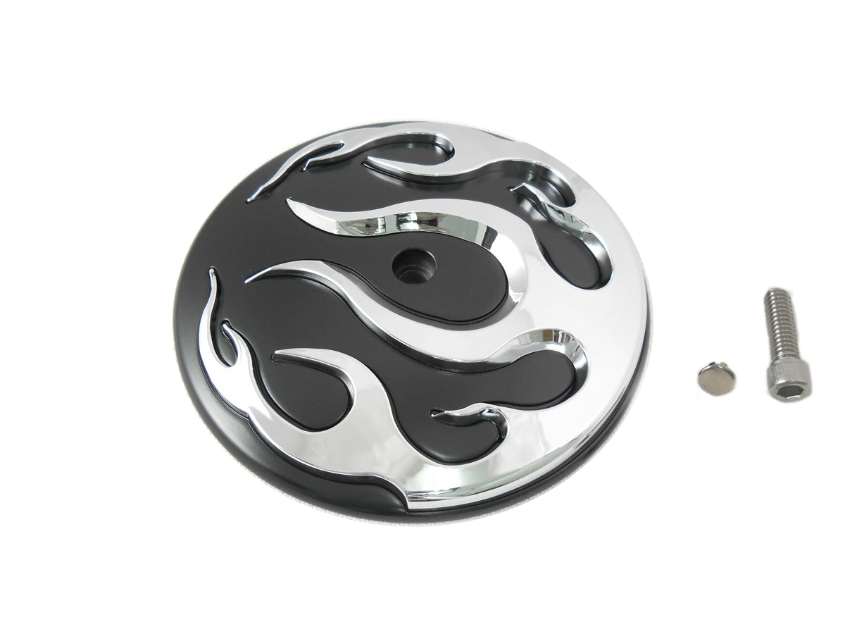 Luftfilter-Zierabdeckung Einsatz Flammen für Harley-Davidson