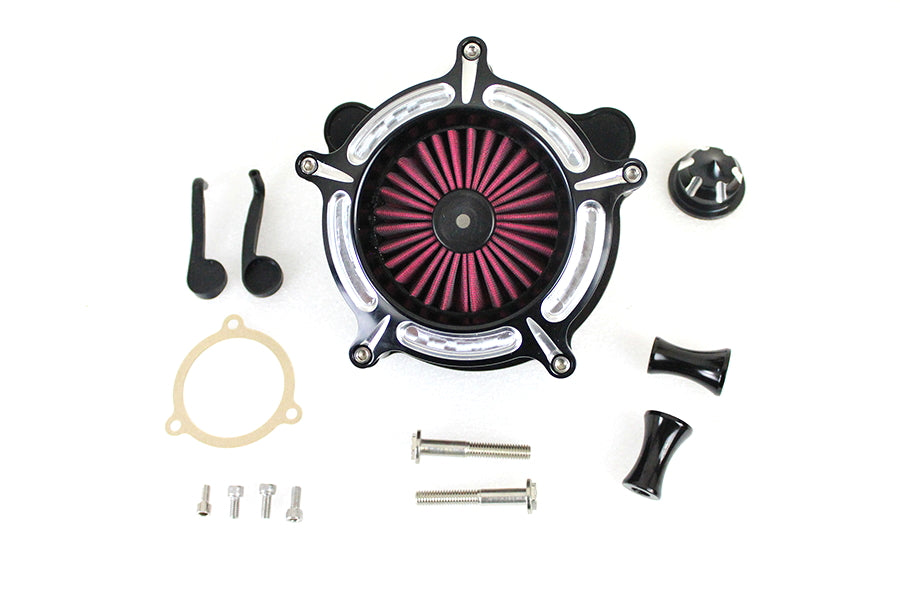 Contrast Cut Turbine Air Cleaner Kit For Harley-Davidson 2008 And Later