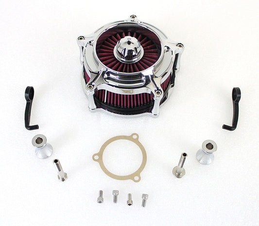 Chrome Turbine Air Cleaner Kit For Harley-Davidson 1993-2017