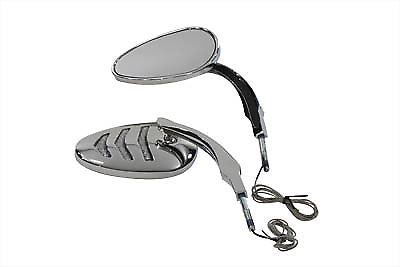 Detonator LED Mirror Set Billet For Harley-Davidson