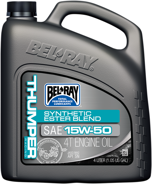 Aceite Motor Bel-Ray 15W-50 Thumper Racing Synthetic Ester Blend 4T Engine Oil 4L