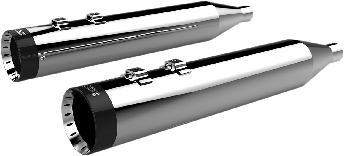KHROME WERKS 4.50" HP-PLUS® SLIP-ON MUFFLERS FOR HARLEY-DAVIDSON 2009 4.50" Chrome/Black HP-Plus® Slip-On Mufflers