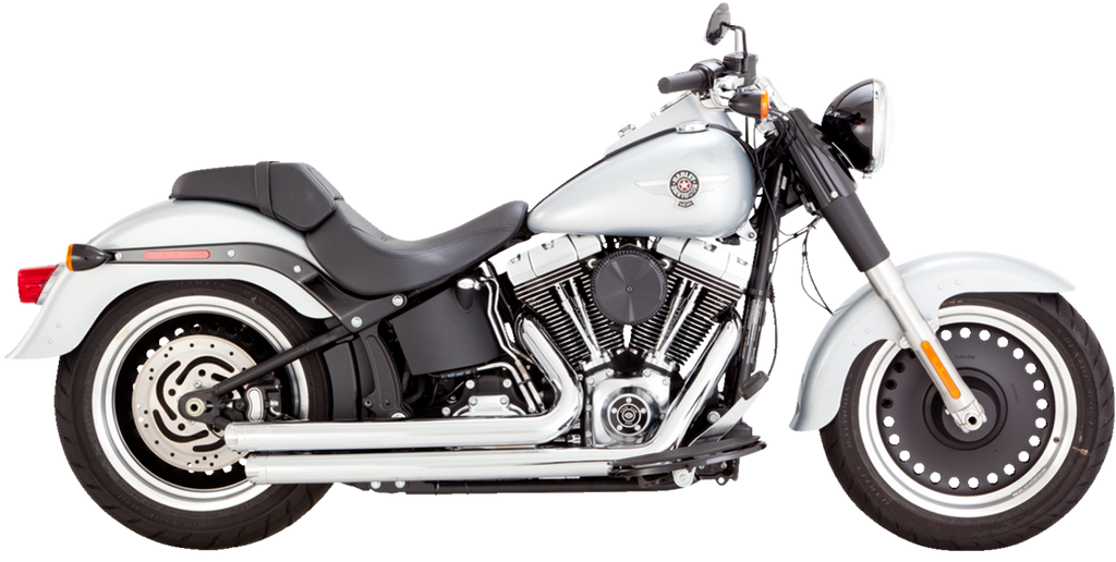 Sistema De Escape 2 En 2 Escalonado Big Shots Cromado Para Harley Davidson