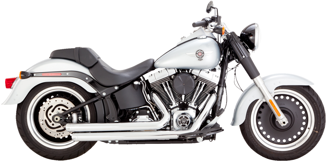 Sistema De Escape 2 En 2 Escalonado Big Shots Cromado Para Harley Davidson