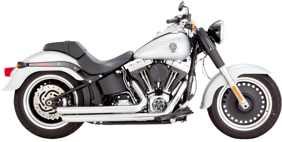 Système d'échappement 2 sur 2 CHROME STEPPE CHROME pour Harley Davidson