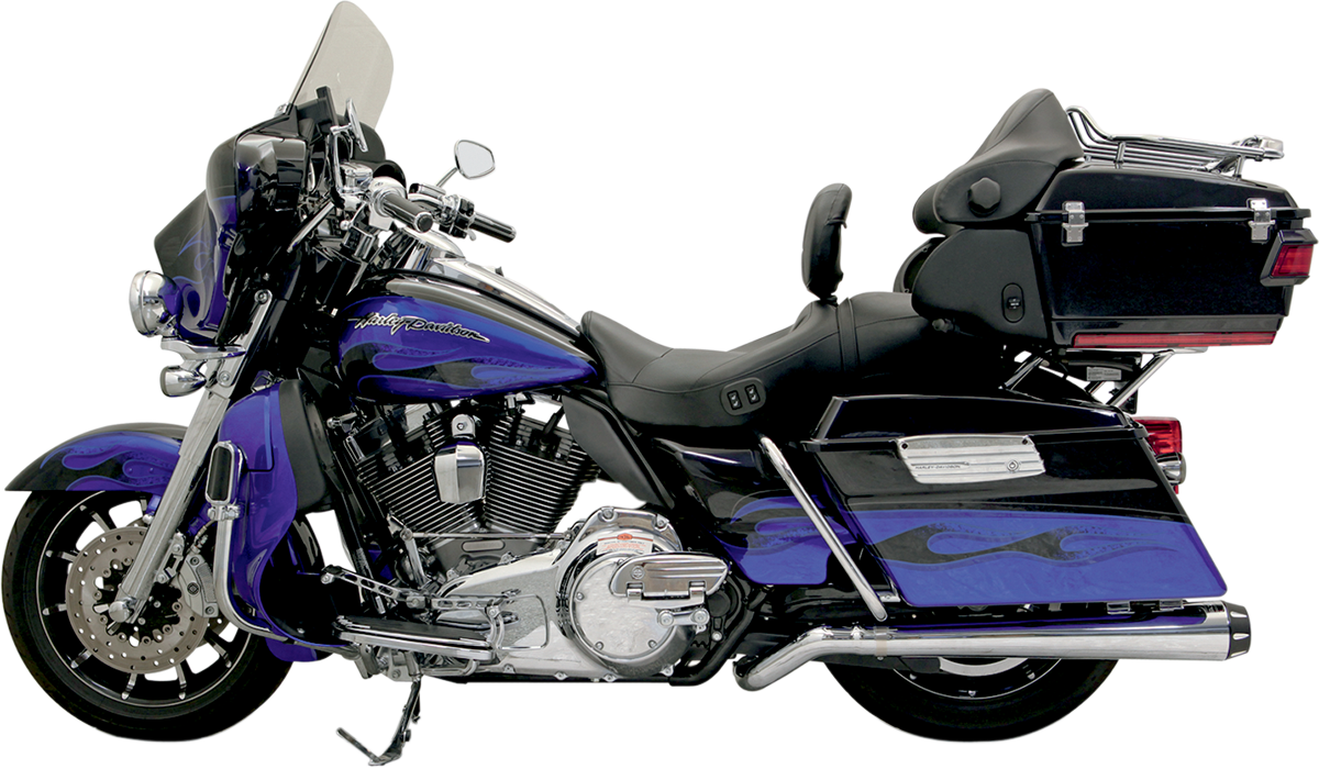 BASSANI XHAUST ROAD RAGE II MEGA POWER 2-INTO-1 SYSTEMS FOR HARLEY-DAVIDSON 1995 - 2006 Chrome/Black Road Rage II Mega Power System Pseudo Left-Side Megaphone Muffler