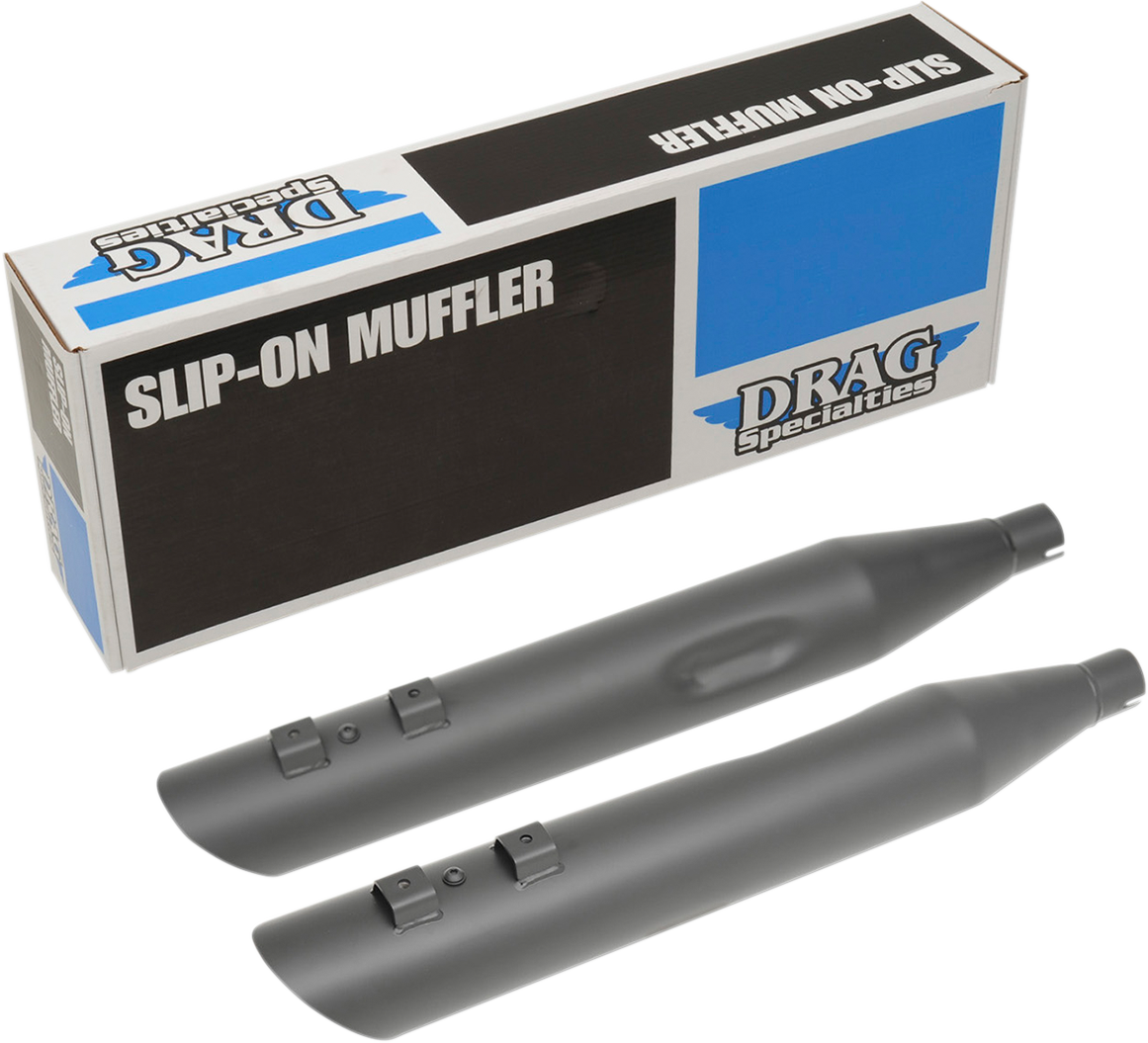 DRAG SPECIALTIES SLASHDOWN SLIP-ON MUFFLERS FOR HARLEY-DAVIDSON 1995 - 2013 Black 4" Slip-On Mufflers