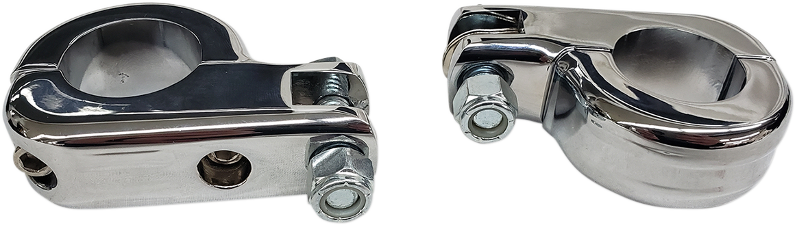 RIVCO PRODUCTS HEAVY-DUTY FOOTPEG CLAMPS CLAMPS 1 1/4 HD CHROME
