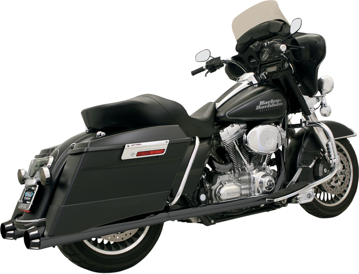 BASSANI XHAUST 4" SLIP-ON MUFFLERS FOR HARLEY-DAVIDSON 1995 - 2013 Black 4" Slip-On Mufflers