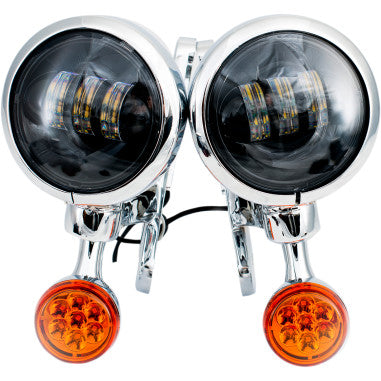 4.5" LED AUXILIARY LIGHTS WITH TURN SIGNALS FOR HARLEY-DAVIDSON
