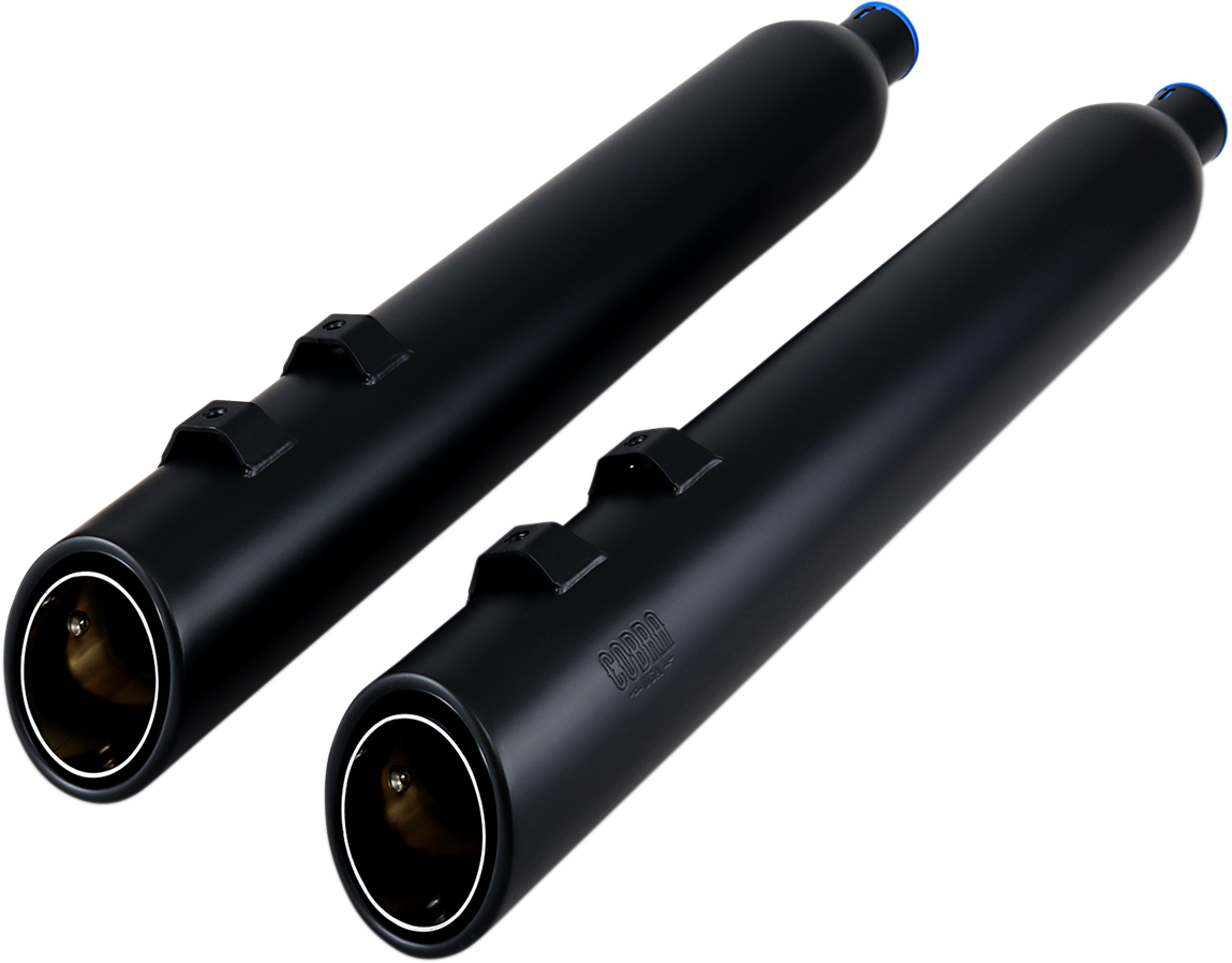 COBRA 909 UPPER CUT MUFFLERS FOR HARLEY-DAVIDSON 2009 Raven Black 909 Upper Cut Slip-On Mufflers
