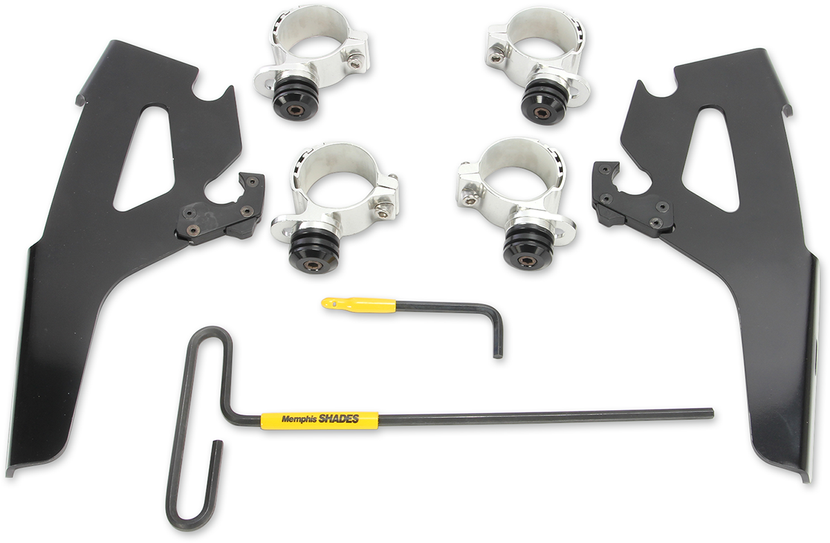 MEMPHIS SHADES METRIC NO-TOOL TRIGGER-LOCK MOUNT KITS FOR FATS/SLIM MNT KIT FS VIC VEGAS BLK