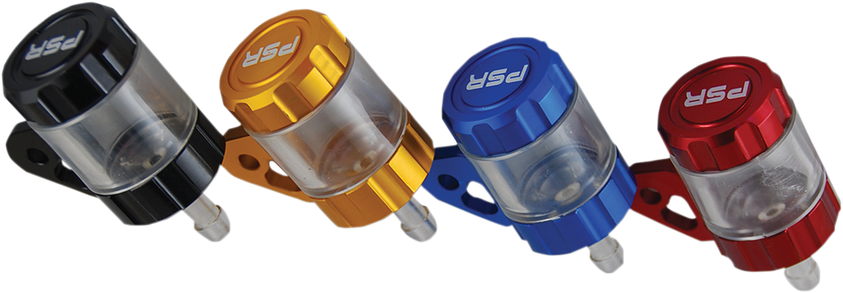 POWERSTANDS RACING TRANSPARENT CLUTCH RESERVOIRS CLEAR CLUTCH RES RED