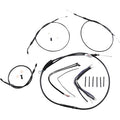 BLACK VINYL HANDLEBAR CABLE AND BRAKE LINE KITS FOR JAIL BARS FOR HARLEY-DAVIDSON