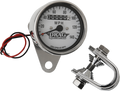 DRAG SPECIALTIES MINI SPEEDOMETERS 2:1 WHT FACE MINI SPEEDO