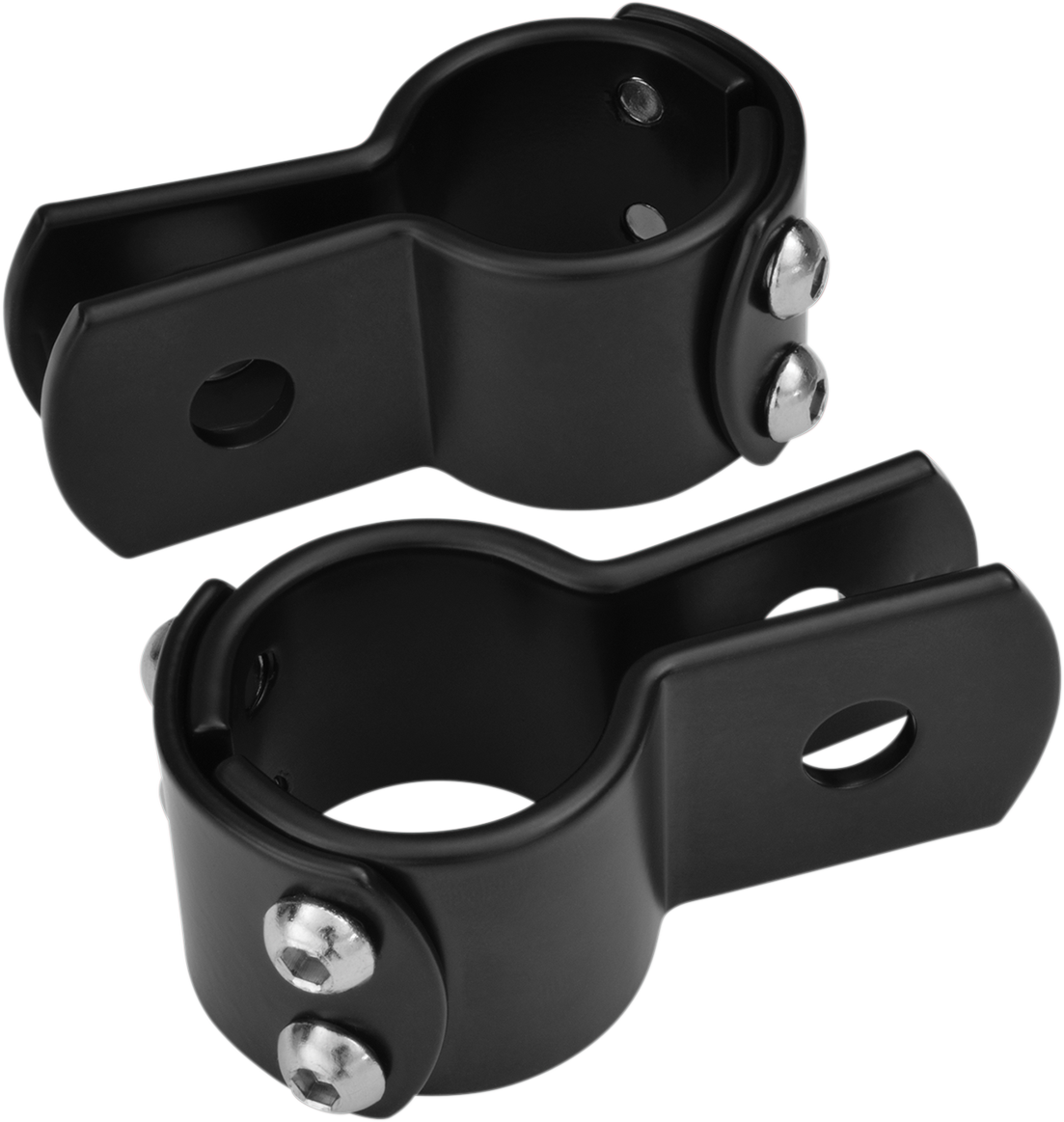 SHOW CHROME HIGHWAY BAR LED MINI DRIVING LIGHT KITS CLAMP 1-1/4" ROUND BK