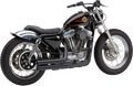 COBRA SPEEDSTER SHORT 909 2-INTO-2 SYSTEMS FOR HARLEY-DAVIDSON 2002 - 2003 Black Speedster Short 909 2-Into-2 Exhaust System