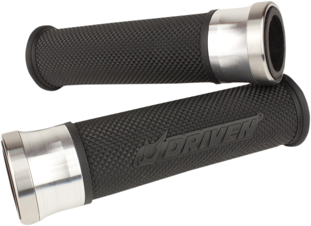 DRIVEN RACING HALO GRIPS GRIP HALO SILVER/BLACK