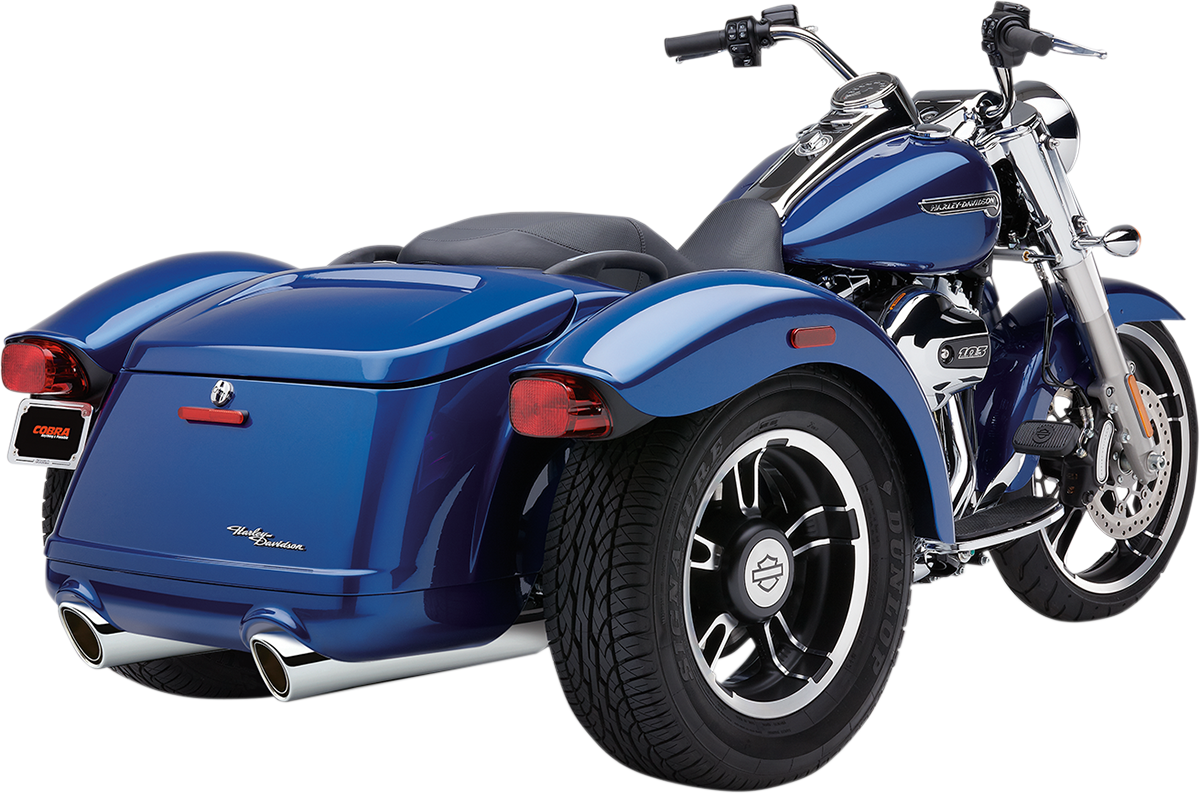 COBRA 909 SLIP ON MUFFLERS FOR HARLEY-DAVIDSON 2015 - 2020 Chrome 909 Slip-On Mufflers