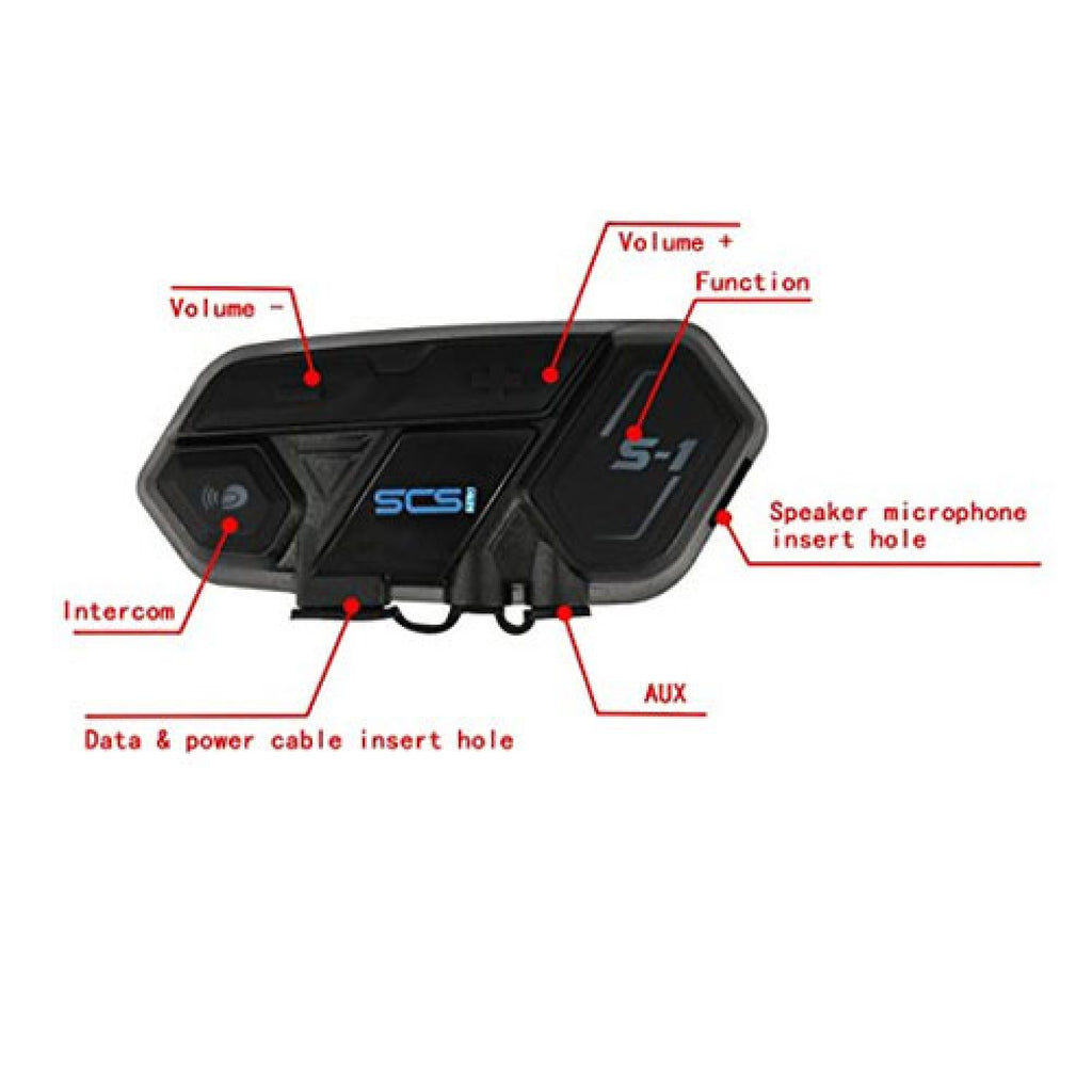 Intercomunicador Para Moto SCS S-1 Bluetooth